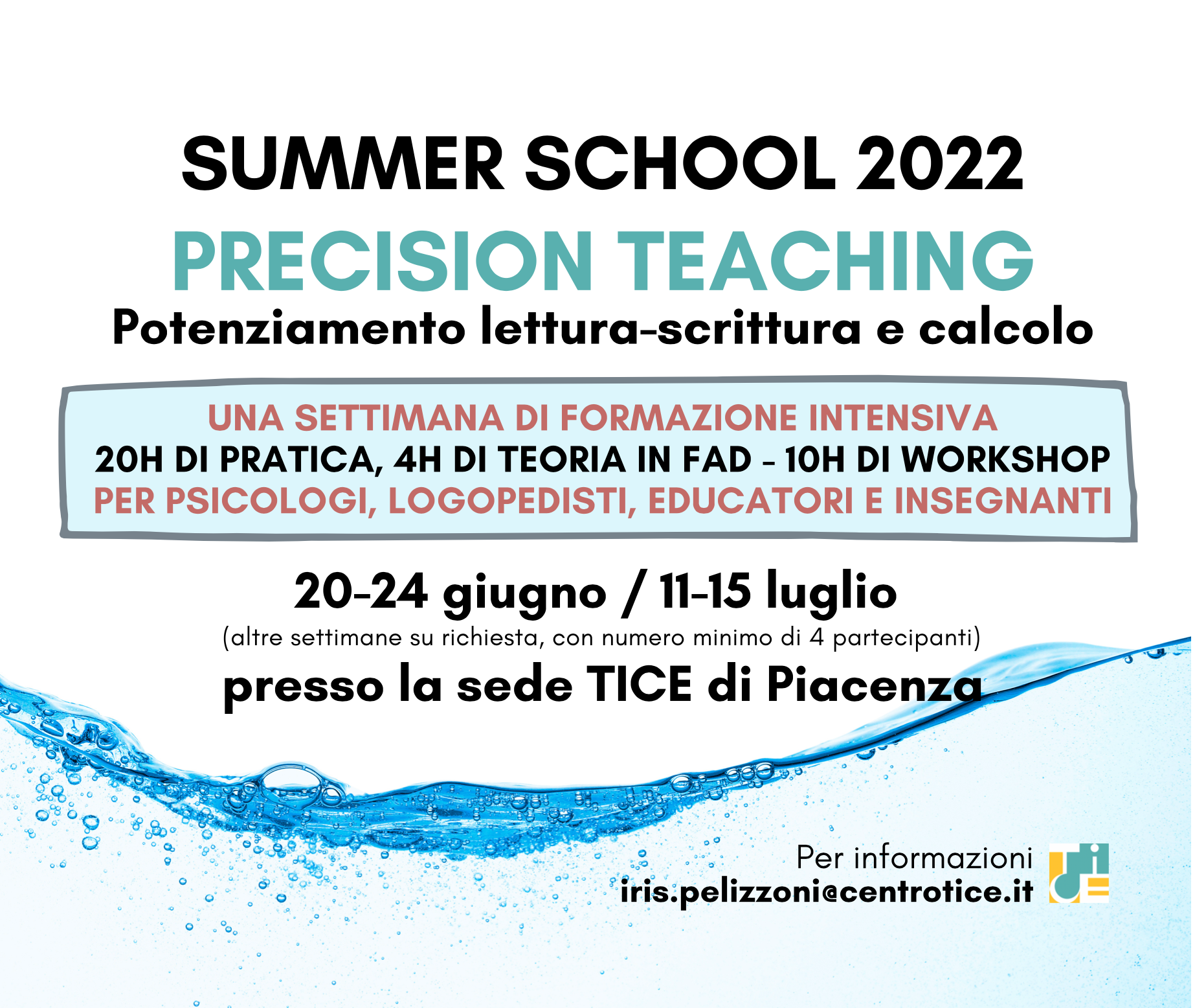 Al momento stai visualizzando Summer School – Precision Teaching